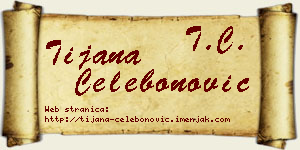 Tijana Čelebonović vizit kartica